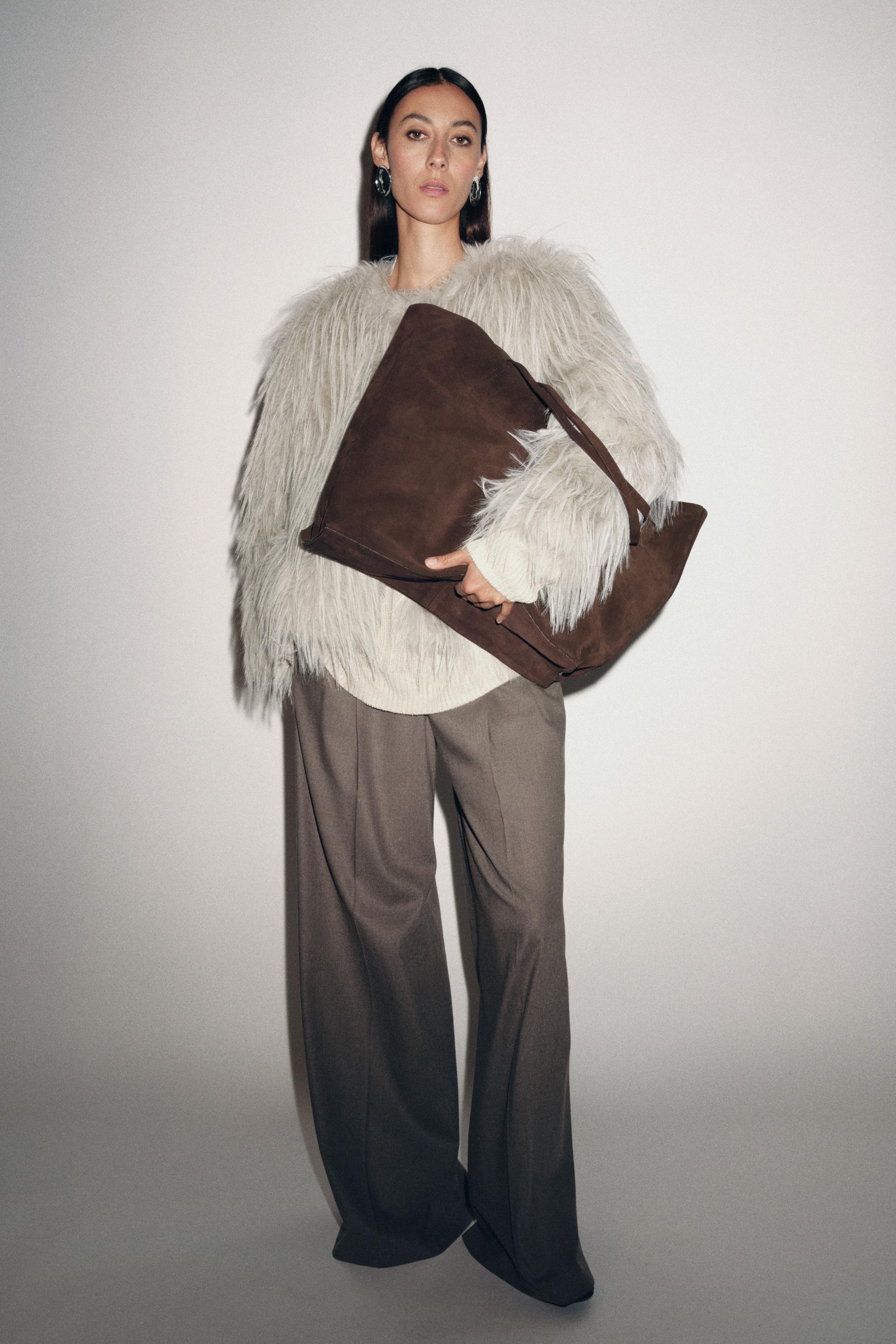 MAXI SPLIT LEATHER SHOPPER BAG